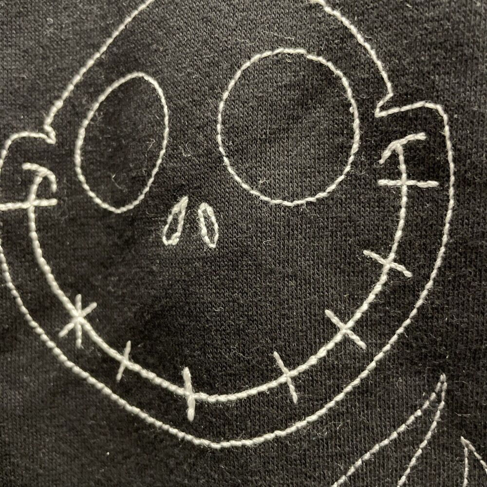 NEW! Disney NBC Jack & Zero, Zip Up Hoodie Size SM, Black, Outline AOP, Freeze - Picture 3 of 8